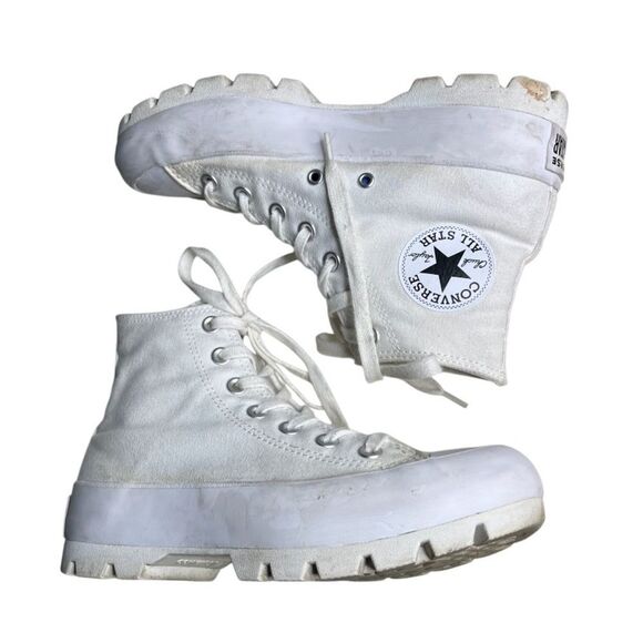 CONVERSE Chuck Taylor High Tops Sneakers Lugged Sole White Womens Size 7 - Picture 8 of 8